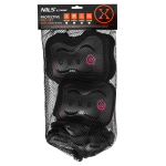 Laste kaitsmete komplekt Nils Extreme H320 Fly, S, must v./roosa v.