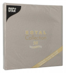 Pabersalvr&auml;tikud Pap Star Royal Collection, 40 cm x 40 cm, hall v., 20 tk
