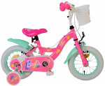 Lisaratastega laste jalgratas, laste Volare Barbie 20531-FW12, roheline v./roosa v., 12"