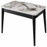 S&ouml;&ouml;gilaud pikendatav Kalune Design Dolunay 1281, valge v./marmor v., 60 - 100 cm x 120 cm x 75 cm