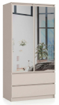 Riidekapp Akord S90 2D 2SZ CLP PK, ka&scaron;miir v., 50.4 cm x 90.4 cm x 180 cm, peegliga