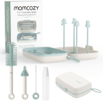 Pudelihari Momcozy 7in1, 0 kuud, valge v./roheline v.