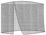 S&auml;&auml;sev&otilde;rk Malatec Garden Umbrella Mosquito Net XL15260, must v., 300 cm x 260 cm