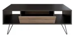 Kohvilaud Kalune Design Mistico, must v./p&auml;hklipuu v., 120 cm x 60 cm x 45.6 cm