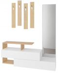 Esiku m&ouml;&ouml;blikomplekt Kalune Design Ramda, sise, tamm v./valge v.