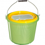 &Auml;mber Plastica Panaro Basket 6100312, 12 l, kollane v./roheline v.