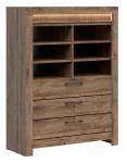 Kummut Torin S481-REG3S-DRB, pruun v., 150 cm x 114 cm x 45 cm