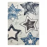 Vaip sise Hakano Tinies Stars, must v./sinine v./hall v., 170 cm x 120 cm