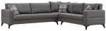 Nurgadiivan - voodi Atelier Del Sofa Kristal 730MST1386, tumehall v., 90 x 300 cm x 86 cm