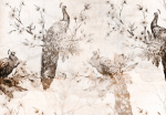 Fototapeet Artgeist Peacocks In Delicate Beige, 70 cm x 100 cm