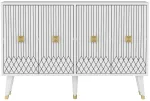 Kummut Kalune Design Carbin, kuldne v./valge v., 80 cm x 30 cm x 120 cm
