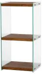 Raamaturiiul Kalune Design Acqua 2, l&auml;bipaistev v./pruun v., 80 cm x 40 cm x 35 cm
