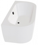 Vann, teisaldatav Besco Volya, 160 cm x 75 cm x 63 cm, valge/must