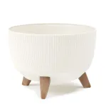 Lillepott Lamela Roma 960-74, plastik, &Oslash; 40 cm, kreemjasvalge