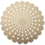 Lauamatt Ambition Glamour, 38 cm x 38 cm x 38 cm, Kuldne v.