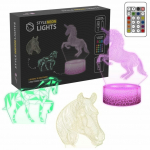 Dekoratsioon "Hobune" Manta 3D LED-valgustusega, 19.6 cm, 13.7 cm, mitmev&auml;rviline