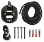 V&otilde;rkkiige riputuskomplekt, pol&uuml;ester/pol&uuml;amiid, must