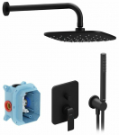 Varjatud du&scaron;ikomplekt Ravak FL 090.21BL, must