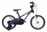 Lisaratastega laste jalgratas, laste Tabou Mini Lite MG, valge/violetne, 6", 16"