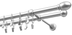 Kardinapuu komplekt Olimp Owal, 360 cm, &Oslash; 19 mm, matt kroom v.