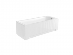 Vann, teisaldatav Besco Shea, 140 cm x 70 cm x 55.5 cm, ristk&uuml;lik, valge