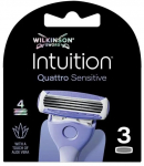 Asendusterad raseerijatele Wilkinson Sword Intuition Quattro Sensitive, 3 tk