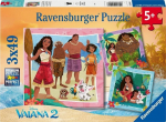 Pusle 3in1 Ravensburger Vaiana 2 12004102, 21 cm x 21 cm, 147 tk, mitmev&auml;rviline