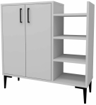 Eraldi seisev vannitoakapp Kalune Design Leskar, valge v., 29.6 cm x 90 cm x 90.6 cm