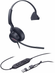 Juhtmega k&otilde;rvaklapid Yealink UH46 Mono Teams USB-C/A 1308184, must v.