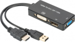 Adapter Assmann HDMI, VGA / DVI / DisplayPort, 0.2 m