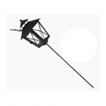 Latern, klaas/metall, 60 cm, must v.