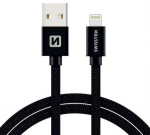 Juhe Swissten MFI, USB/Apple Lightning, 200 cm, must
