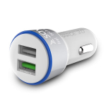 Auto laadija Savio SA-06/W, 2 x USB, valge v.