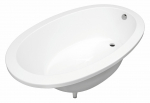 Vann, vabalt seisev SPN Art Stone Marina, jalgadega, 178 cm x 106 cm x 68 cm, ovaalne, valge v&auml;rv.