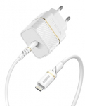Telefoni laadija Otterbox Wall Charger, Lightning/USB-C, 100 cm, valge v., 20 W