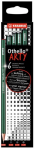 Grafiitpliiats Stabilo Othello 282 Arty, 4H/3H/2H, roheline/hall, 6 tk