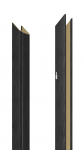 Vertikaalne ukseraam Domoletti, 209.5 cm x 14 - 18 cm x 1 cm, vasakpoolne, antratsiit tamm v.