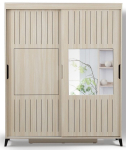 Riidekapp Kalune Design Pasific Home Fuga 180, tamm v., 180 cm x 60 cm x 216 cm, peegliga