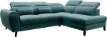 Nurgadiivan Noble Velvetmat 38, tumeroheline v., parem, 201 x 255 cm x 100 cm
