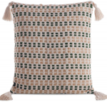Dekoratiivpadjap&uuml;&uuml;r Boho JJQ-03, beež v./roheline v., 45 cm x 45 cm
