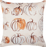 Dekoratiivne padi Beliani Cucurbita, oranž v./beež v., 45 cm x 45 cm