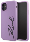 Telefoni &uuml;mbris Karl Lagerfeld Silicone Signature KLHCN61SKSVGU, Apple iPhone XR/Apple iPhone 11, violetne v.