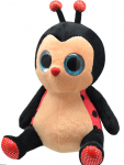 Pehme m&auml;nguasi Wild Planet Ladybug, must/punane, 15 cm