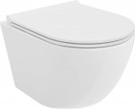 WC-pott, seinapealne Mexen Lena Rimless Slim, kaanega, 350 mm x 480 mm