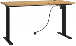 Kirjutuslaud reguleeritava k&otilde;rgusega ADRK Mallo, 138 cm x 67 cm, 70 - 118 cm, tamm v./must v.