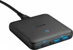 Universaalne laadija ja andmesidekaabel Anker PowerPort Atom III, 2 x USB Type C /2 x USB Type A, must v., 65 W