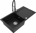 K&ouml;&ouml;givalamu koos kraaniga Mexen Leo, vaik/graniit, 80 cm x 50 cm x 19 cm, must