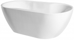 Vann, teisaldatav Besco Navia, 160 cm x 80 cm x 60 cm, ovaalne, valge/grafiit