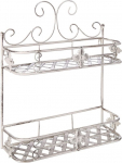 2-korruseline ristk&uuml;likukujuline riiul Beliani Marayes, 14 cm x 52 cm x 42 cm, valge v.