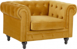 Tugitool Beliani Chesterfield, kollane v., 75 cm x 110 cm x 70 cm